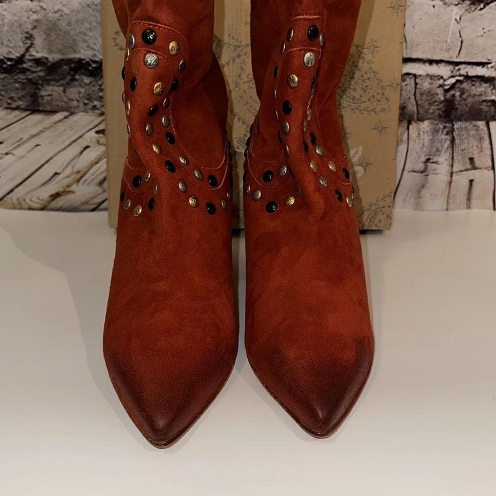 Free People Studded Dakota Heel Boots - Picture 5 of 13
